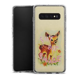 Silikon Glitter Case transparent-silber