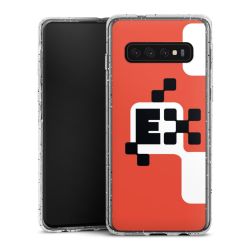 Silikon Glitter Case transparent-silber