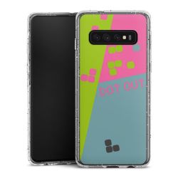 Silikon Glitter Case transparent-silber