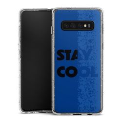 Silikon Glitter Case transparent-silber