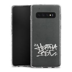 Silikon Glitter Case transparent-silber