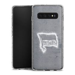 Silikon Glitter Case transparent-silber