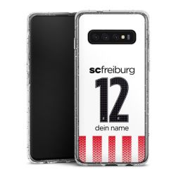 Silikon Glitter Case transparent-silber