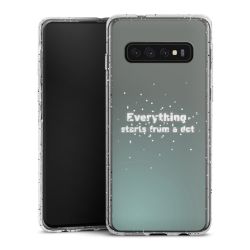 Silikon Glitter Case transparent-silber