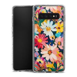 Silikon Glitter Case transparent-silber