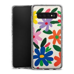 Silikon Glitter Case transparent-silber