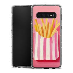 Silikon Glitter Case transparent-silber