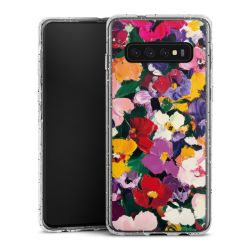 Silikon Glitter Case transparent-silber