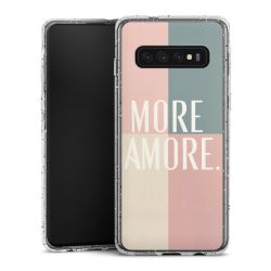 Silikon Glitter Case transparent-silber