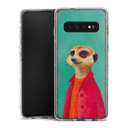 Silikon Glitter Case transparent-silber