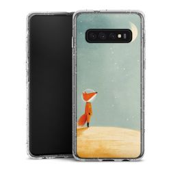 Silikon Glitter Case transparent-silber