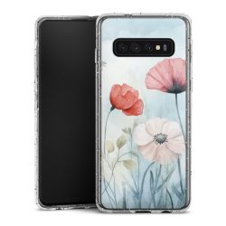 Silikon Glitter Case transparent-silber