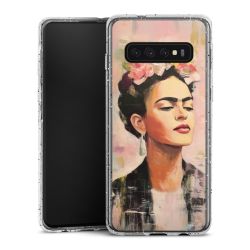 Silikon Glitter Case transparent-silber