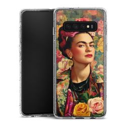 Silikon Glitter Case transparent-silber