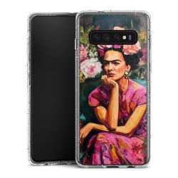 Silikon Glitter Case transparent-silber