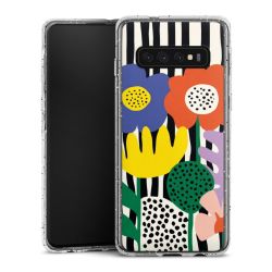 Silikon Glitter Case transparent-silber