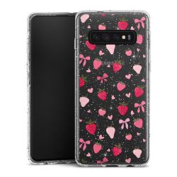 Silikon Glitter Case transparent-silber