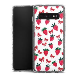 Silikon Glitter Case transparent-silber