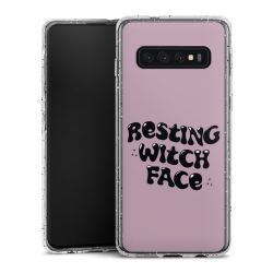 Silikon Glitter Case transparent-silber