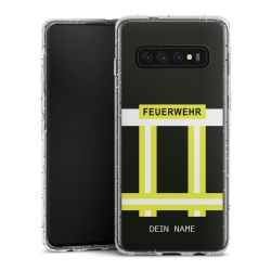 Silikon Glitter Case transparent-silber