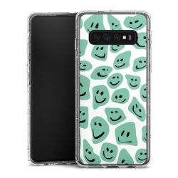 Silikon Glitter Case transparent-silber