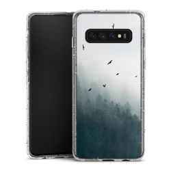 Silikon Glitter Case transparent-silber