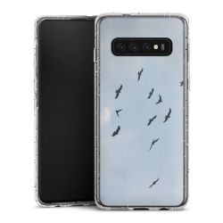 Silikon Glitter Case transparent-silber