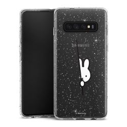 Silikon Glitter Case transparent-silber