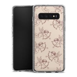 Silikon Glitter Case transparent-silber