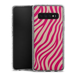 Silikon Glitter Case transparent-silber