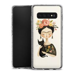 Silikon Glitter Case transparent-silber