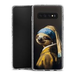 Silikon Glitter Case transparent-silber