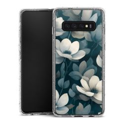 Silikon Glitter Case transparent-silber