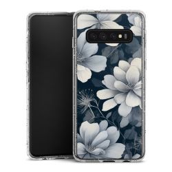 Silikon Glitter Case transparent-silber