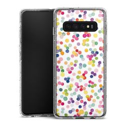 Silikon Glitter Case transparent-silber