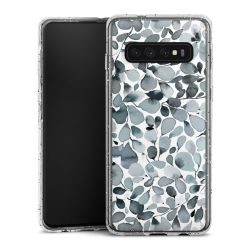 Silikon Glitter Case transparent-silber
