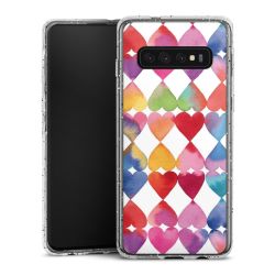 Silikon Glitter Case transparent-silber