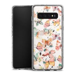 Silikon Glitter Case transparent-silber