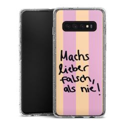 Silikon Glitter Case transparent-silber