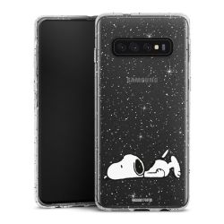 Silikon Glitter Case transparent-silber
