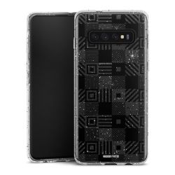 Silikon Glitter Case transparent-silber