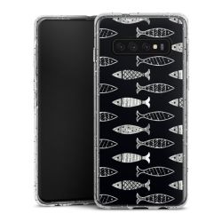 Silikon Glitter Case transparent-silber