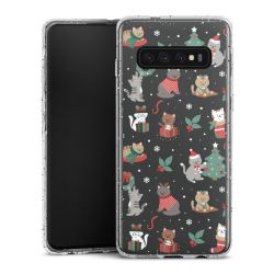 Silikon Glitter Case transparent-silber