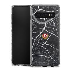 Silikon Glitter Case transparent-silber