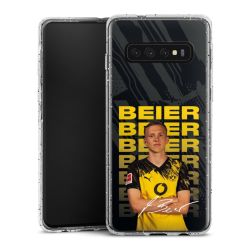 Silikon Glitter Case transparent-silber