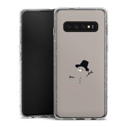 Silikon Glitter Case transparent-silber