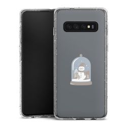 Silikon Glitter Case transparent-silber