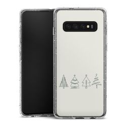 Silikon Glitter Case transparent-silber