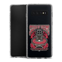 Silikon Glitter Case transparent-silber