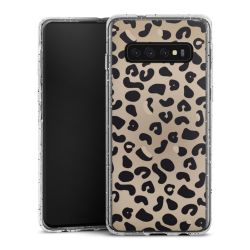 Silikon Glitter Case transparent-silber